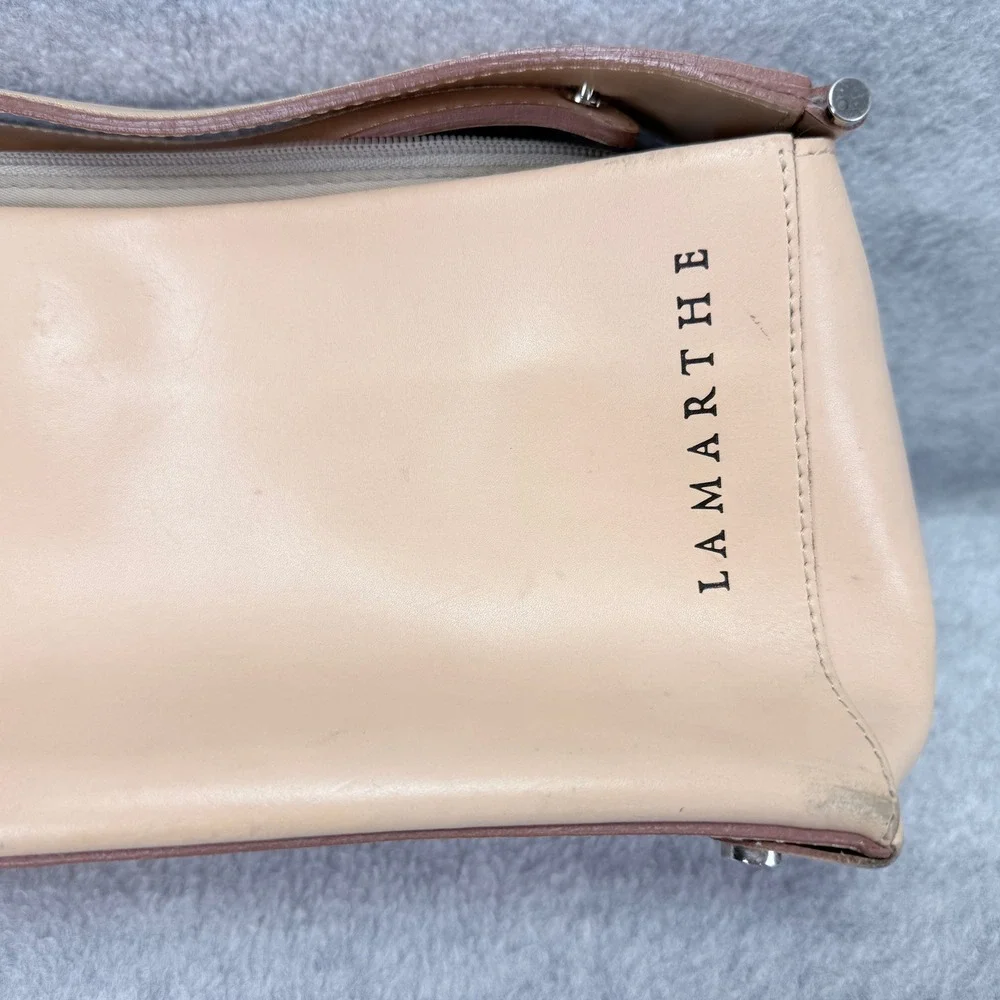 Lamarthe Shoulder Bag Womens Small Tan Leather Baguette Vintage - Picture 5 of 16